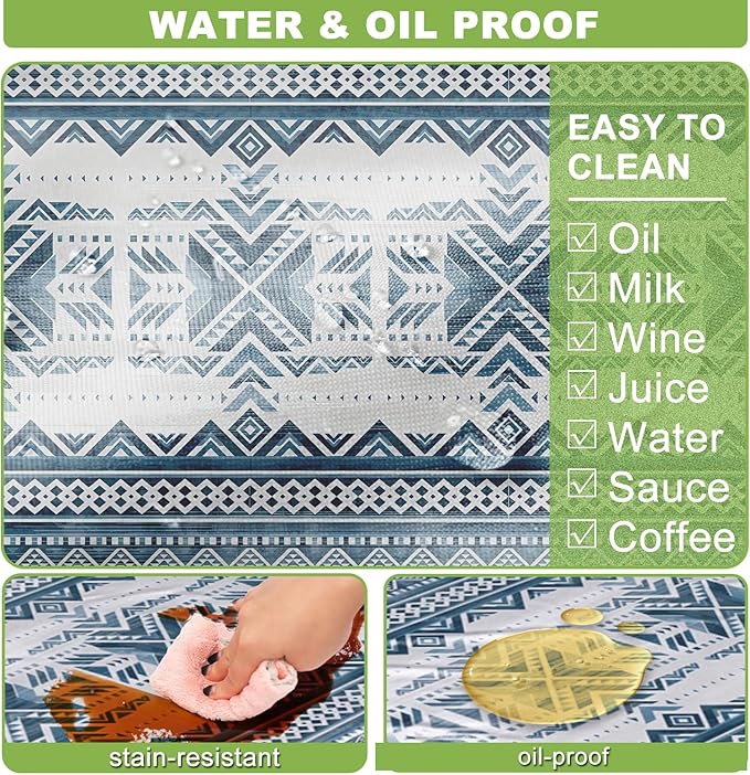 Fitted Picnic Table Cover with Bench Covers Waterproof Elastic Edges Rectangle Patio Tablecloth Outdoor Camping Essentials Stuff Rv Accessories Summer Trip Travel Camper Gifts for Woman Men, 96in 8 ft