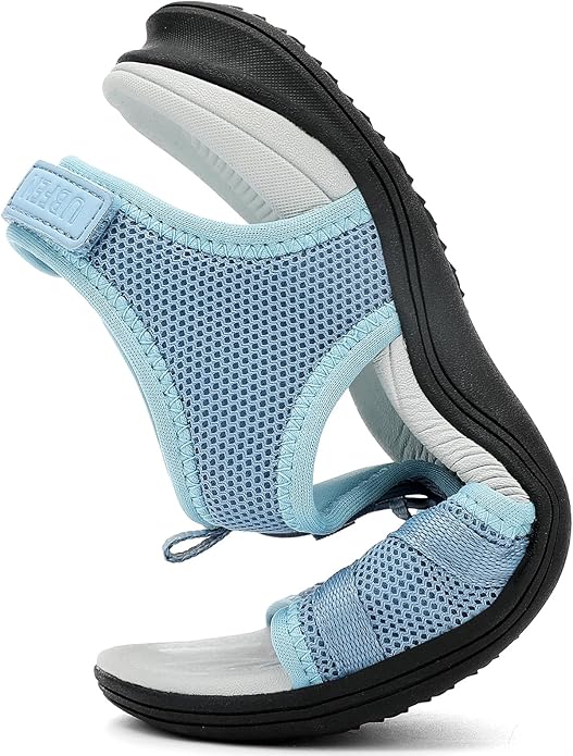 UBFEN Womens Hiking Sandals Comfortable Walking Sandals Summer Sport Breathable Arch Support