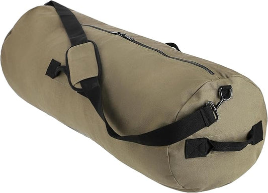 WHITEDUCK HOPLITE Heavy Duty Military Canvas Duffel Bag, Army Cargo Style, Foldable Tactical Outdoor Bag, Travel, Storage