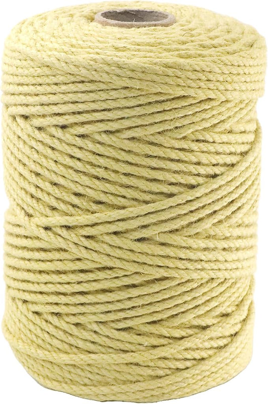 4mm x 500 Feet Yellow Jute Rope, Twine for Gardening Tomato Climbing Plant Tie Floristry Crafts Gift Wrapping Packing Decor