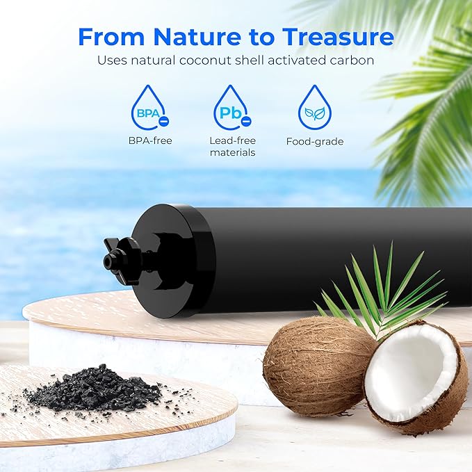 Waterdrop NSF/ANSI 42&372 Certified Water Filter, for Berkey® BB9-2® Black Filters, Berkey® Gravity Water Filter System and Waterdrop King Tank Series Travel, (Pack of 3)