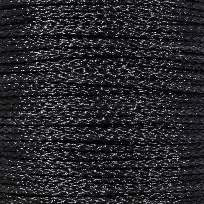 Hollow Braid Polypropylene Rope (1/4 Inch, 1000 Feet, Black) - Barrier Rope - Trail Marking, Crowd Control, Golf Courses