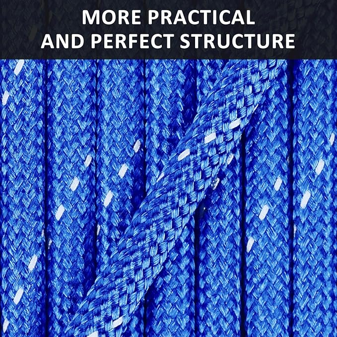 WEREWOLVES Reflective Paracord Rope 7 Strand Type III Parachute Cord 4mm 100ft / 200ft for Tent Camping Hiking Fishing Survival Tactical Clothesline DIY Projects
