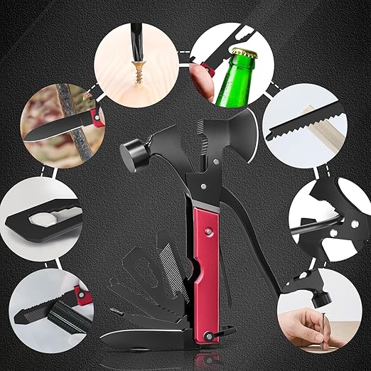 Gifts for Men, 15 in 1 Multitool Axe for Camping Hunting Hiking, Gifts for Dad, Men, Husband, Him, Father, Birthday Gadgets Idea for Him Husband Boyfriend