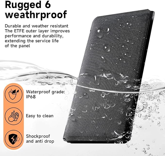 [Upgraded] Foldable Solar Panels 50W Portable Solar Panel Charger 3 Output Ports (USB-A USB-C DC) Folding Solar Panel for Camping Hiking RV Outdoor Activities