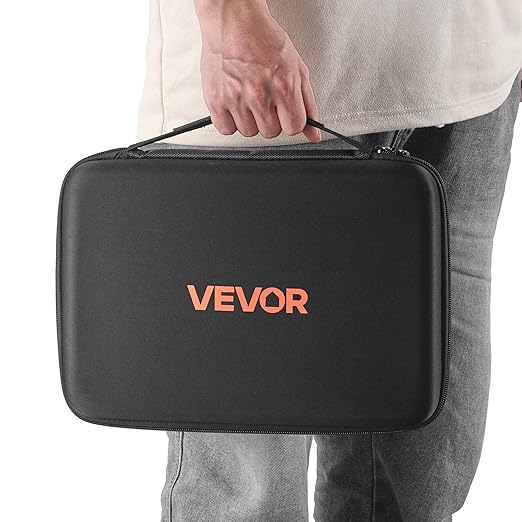 VEVOR Battery Organizer Storage Box, Battery Case Bag with Tester BT-168, Waterproof Batteries Organizer Storage Case with Zipper, Holds 167 Batteries AA AAA C D 9V Button, Black (Box Only)