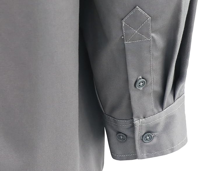 KONRECO FR Shirts for Men Fire Resistant Button Down Work Shirt 100% Cotton 6.5oz Lightweight Welding Shirts