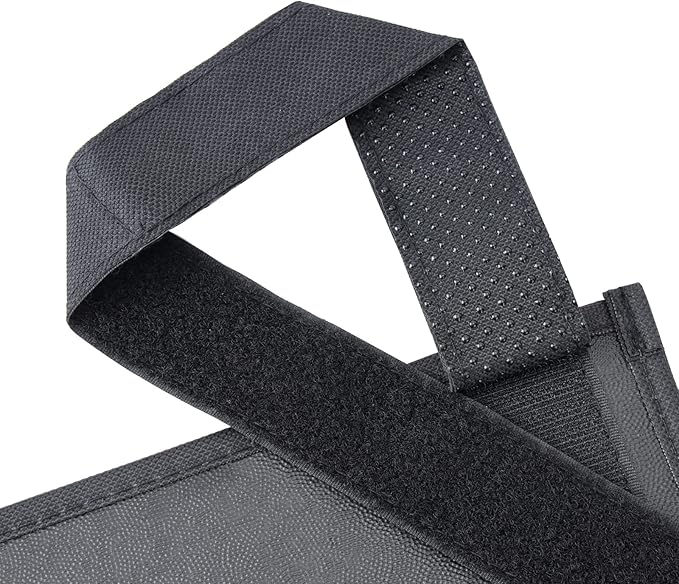 Hanging Bedside Caddy, Bedside Storage Organizer for Magazine, Phone, Remote control (4 Pockets-Black)