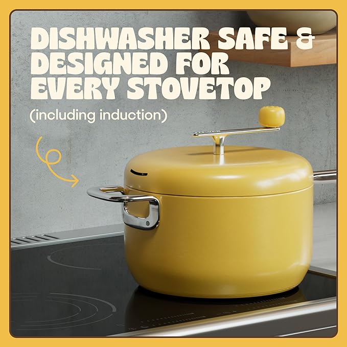 Popsmith Popcorn Popper in Butter - 6 Quart Stovetop Popcorn Machine - Stainless Steel Popcorn Maker Compatible with All Stovetops