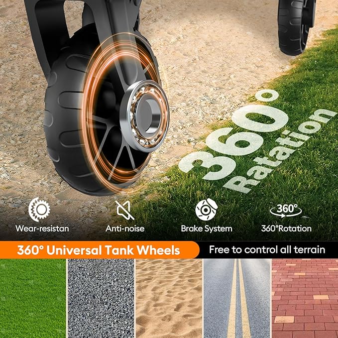 Collapsible Wagons Carts Foldable - Portable Heavy Duty Folding Beach Wagons Cart with Wheels - 360lbs Weight Capacity Outdoor Utility Wagon Cart for Grocery Shopping Camping Sports Garden