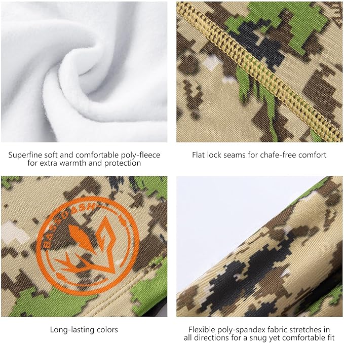 BASSDASH Winter Balaclava Fleece Ski Mask Ninja Hood Neck Warmer Fishing Hunting