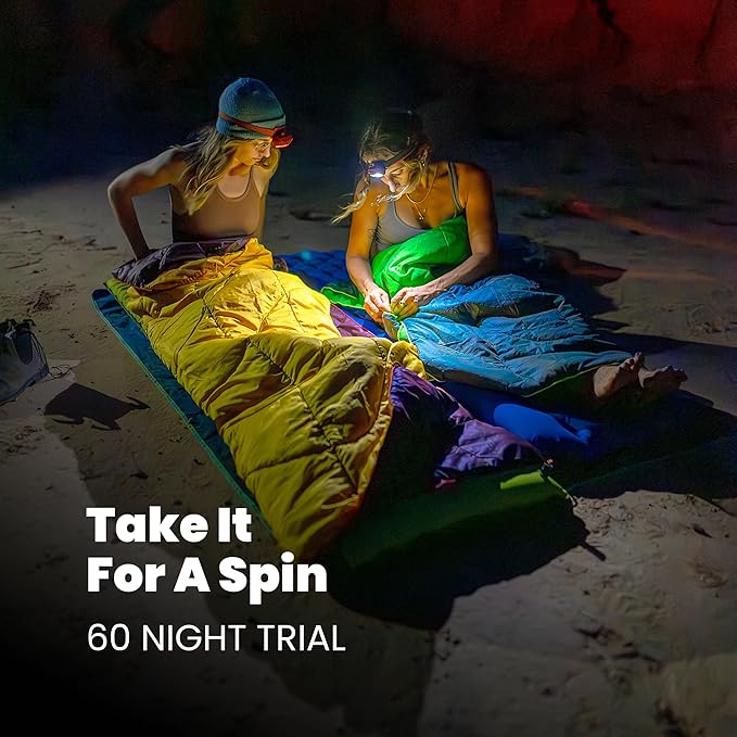 Rumpl Backcountry Puffy Blanket - Packing Comfort Into Uncomfortable Places, 100% Recycled Polyester Insulation, Lightweight, Packable, Water Resistant, 52" x 75", Sea Moss