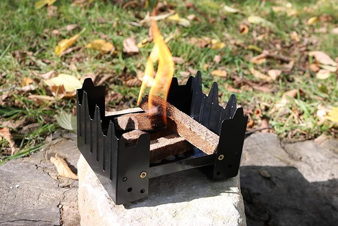 Coghlan's Emergency Stove - Lightweight, Portable Camping Stove for Backpacking, Survival, and Outdoor Cooking - Foldable Design with 24 Fuel Tablets Included (Compact for Travel and Storage)