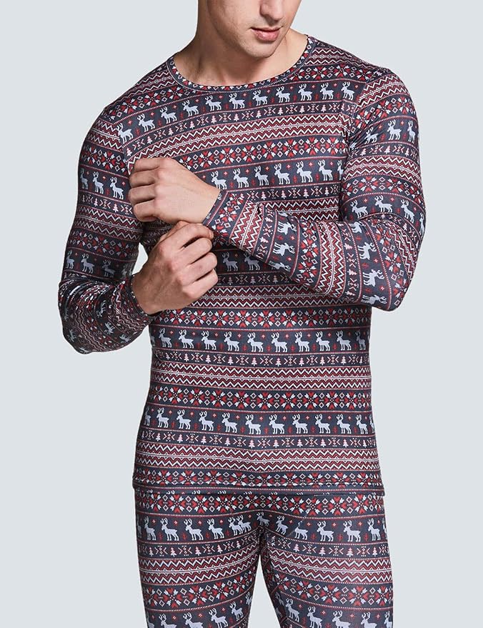 TSLA Men's Thermal Underwear Set, Microfiber Soft Fleece Lined Long Johns, Winter Warm Base Layer Top & Bottom