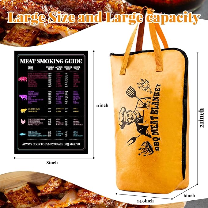 BBQ Blanket for Resting Meat-BBQ Accessories for Grilling Kit-Resting Bag for Smoked Meat-Grill Mats for Outdoor Grill Cooking Utensils Set Grilling Gifts for Men (4 Pack)