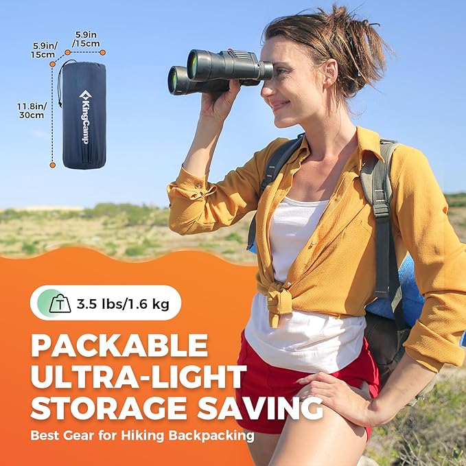 KingCamp Sleeping Pad for Camping, Ultralight Connectable Inflatable Sleeping Pad Camping Mattress with 6.3" Built-in Pillow & Foot Pump for Backpacking Hiking Tent Cot