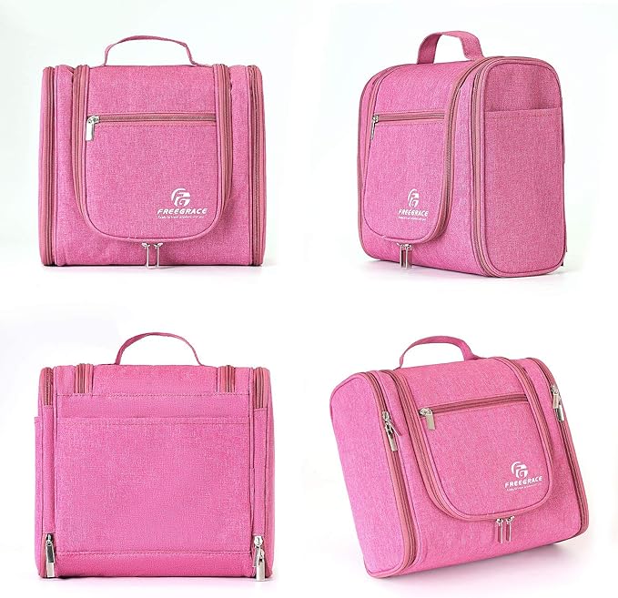 Hanging Toiletry Bag Extra Large Capacity | Premium Travel Organizer Bags For Men And Women | Durable Waterproof Nylon Bathroom, Shower, Makeup Bag For Toiletries, Cosmetics, Brushes