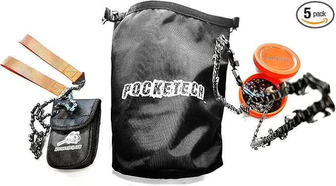 The Pocketech’s Basic Kit:48 Inch Long High Limb Hand Chain Saw Kits - 62 Teeth-Blades on Both Sides so it Doesn't Matter How it Lands (Basic)