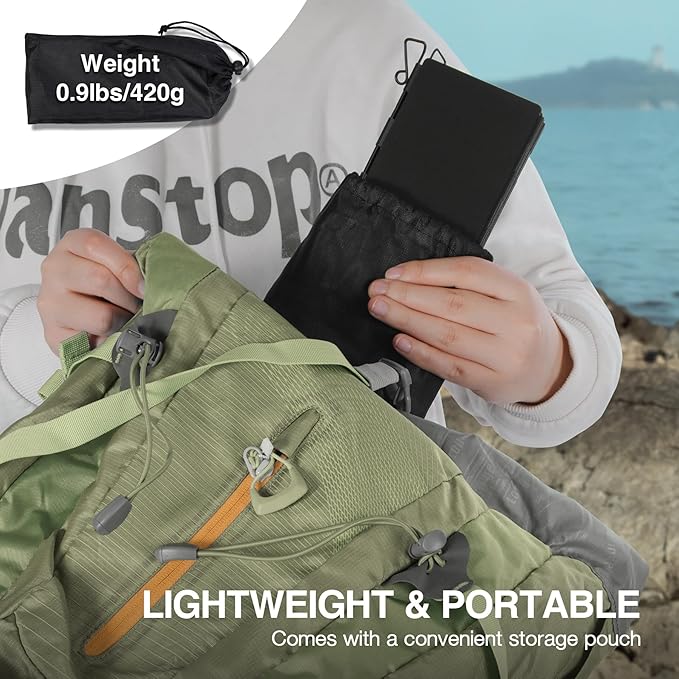 REDCAMP 9.5" High Folding Outdoor Stove Windscreen, 16 Plates Aluminum Camping Stove Windshield with Carrying bag, Lightweight Butane Burner Windshield, Black