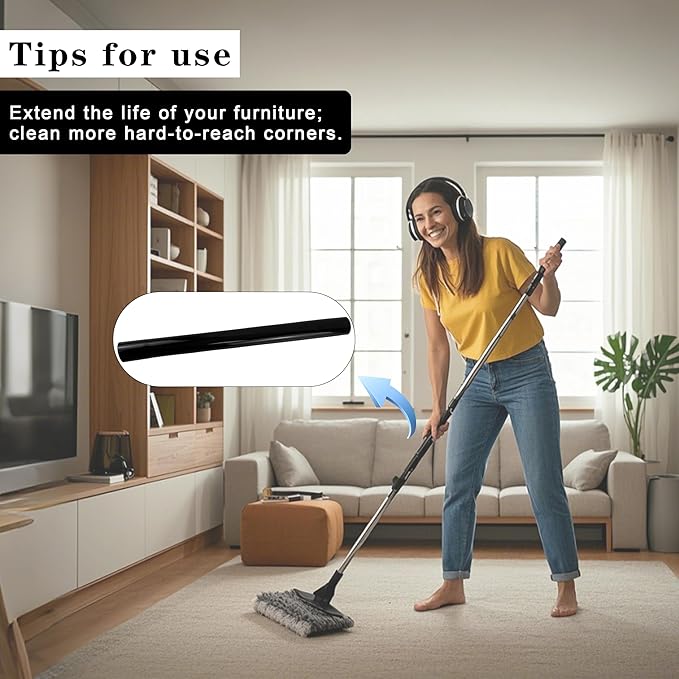 Vacuum Extension Tubes 4Pack, 1.25 Inch Diameter, 17.71 Inch Length - Black | Compatible with 1-1/4 Inch Hose Wet/Dry Vacuum Cleaners | Versatile Tool (Black, 4P 17.71 ")