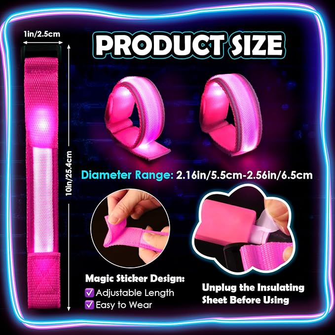 14/7 PCS LED Glow Bracelets, LED Light Up Bracelets for Kids Adults, Glow in The Dark Party Favors Supplies for Night Events, Concerts Rave Sports Accessories…