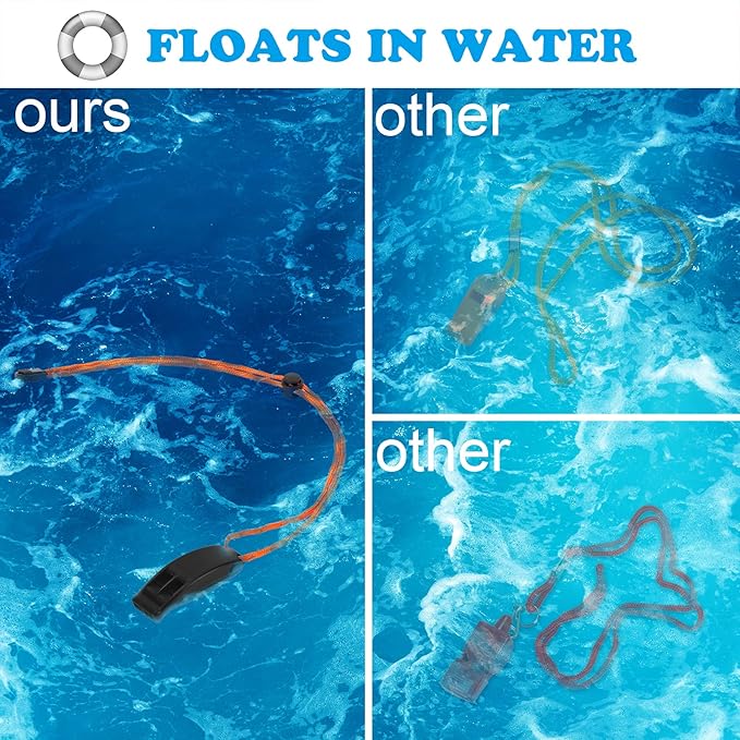 Whistle, Super Loud Emergency Whistle with Lanyard, Ideal for Boating, Swimming, Kayaking, Water Survival, Hiking, Camping