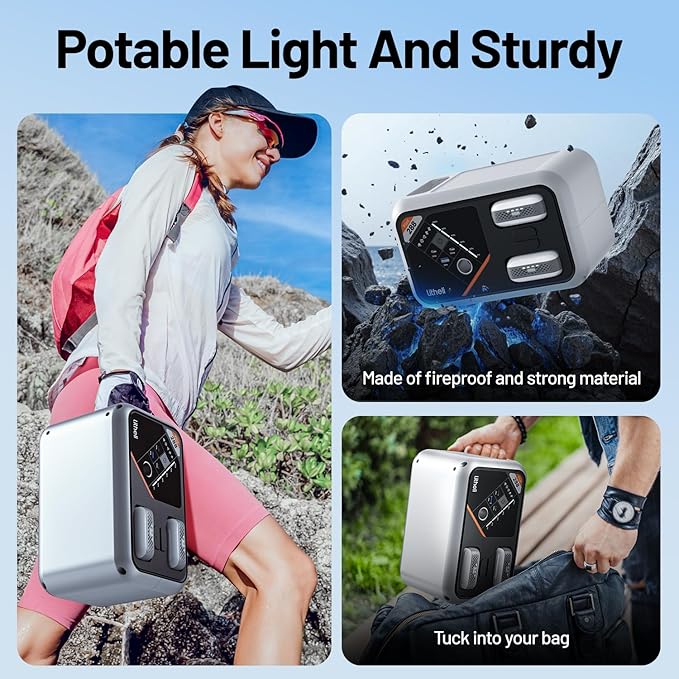 Litheli 288 Series Portable Power Station 287Wh, Lithium Battery Solar Generator（2 x 74Wh Battery Pack Shipped Separately), 300W AC Outlet, 0-95% in 50Min, Power Bank for Outdoor Emergency RV Van