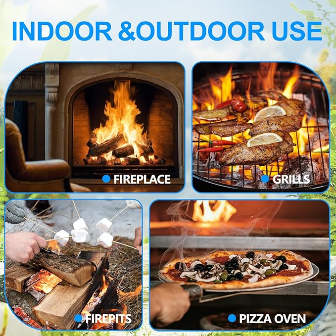 150 PCS Fire Starter for Fireplace, Waterproof - Natural Fire Starters, for BBQ, Pizza Oven, Fire-Pit, Campfires, Camping Charcoal Starter, Quick Light Wood Charcoal Firestarter