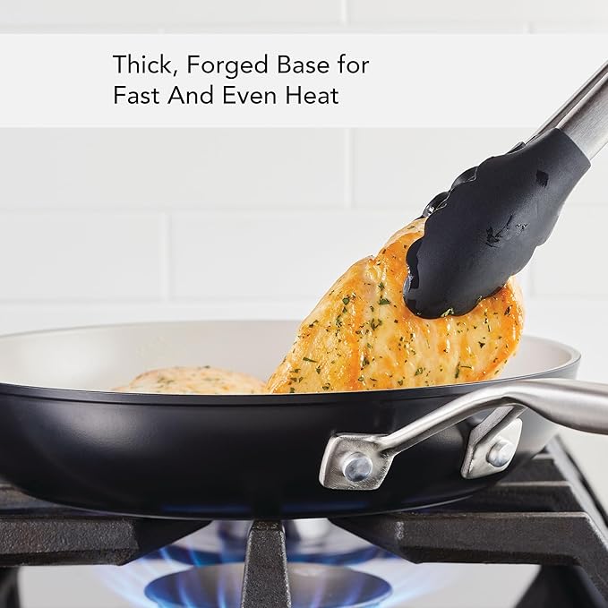 KitchenAid Hard Anodized Ceramic Nonstick Frying Pan/Skillet, 12.25 Inch, Matte Black