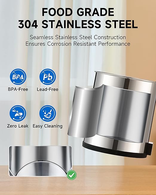 CO-Z Gravity-Fed Water Filter System, 2.25 gal UV Countertop Water Filtration System, Stainless Steel Water Purifier with 2 Carbon Filters, Water Level Spigot, Chamber Stand, NSF/ANSI 42 Certification