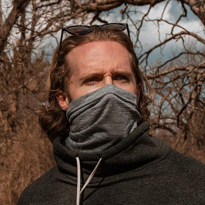 ACUSHLA 100% Merino Wool Neck Gaiter Ski Face Mask Scarf Neck Warmer for Men & Women All Weather