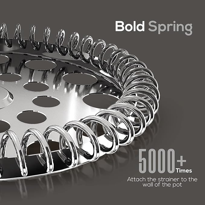 Utopia Kitchen French Press Espresso and Tea Maker with Triple Filters, Stainless Steel Plunger and Heat Resistant Borosilicate Glass (White, 34-oz (Pack of 1))