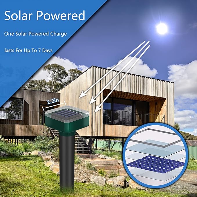 Effective Solar Deer Repellent Outdoor - Ultimate Deer Deterrent Devices for Your Yard, Keep Deer Away with High-Tech Deer Repeller for Yard, Deer Repellent Devices Outdoor Pet Safe