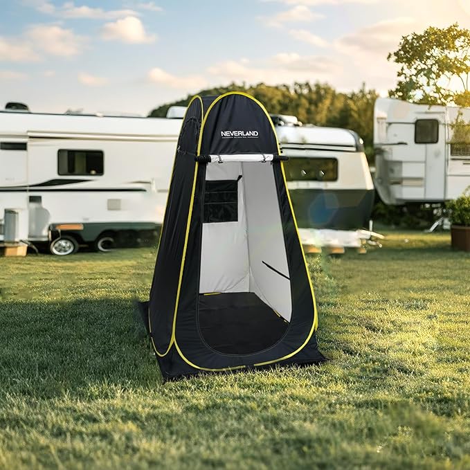 NEVERLAND Pop Up Privacy Shower Tent - Portable Changing Shower Tent, Dressing Room, Bathroom, Outdoor Rain Shelter for Camping, Hiking, Beach