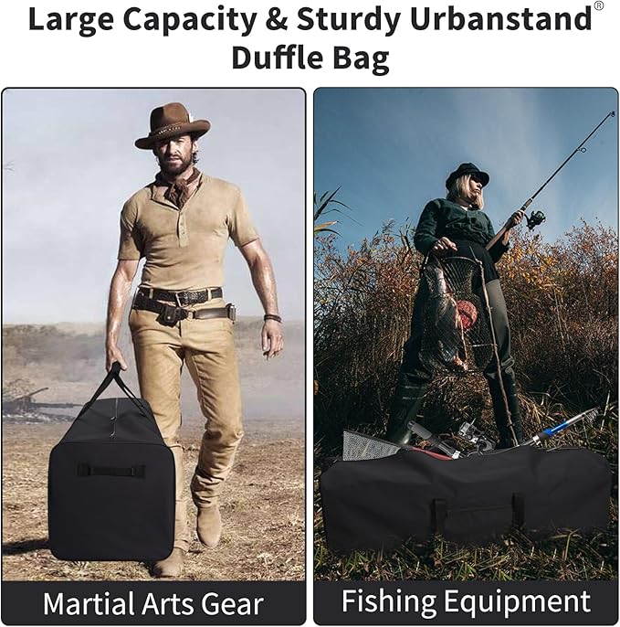 48 Inch Travel Duffle Bag Extra Large Sport Equipment Duffel Bags with 2-way Lockable Zippers(Black 48inch 2Pack)