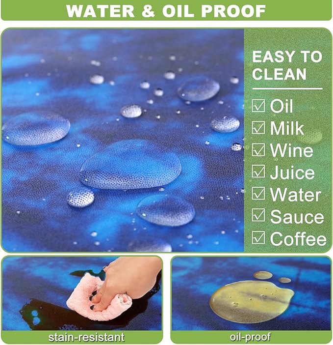 Fitted Picnic Table Cover with Bench Covers Waterproof Elastic Edges Rectangle Patio Tablecloth Outdoor Camping Essentials Stuff Rv Accessories Summer Trip Travel Supplies Party Camper Gifts, 8 ft