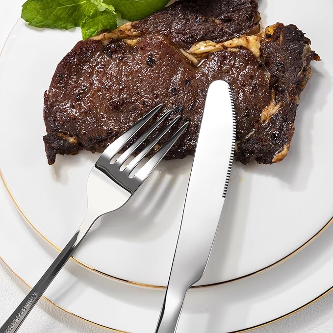 Portable Easy-taking Stainless Steel Spoons and Forks Set for Home Office or Ourtdoor Camping or Picnic Use with a Little Carry Bag