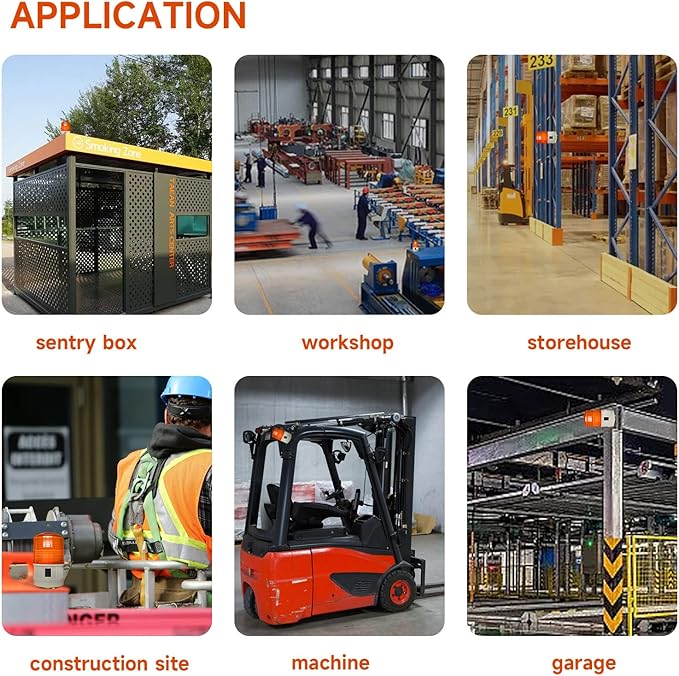 Led Strobe Lights Magnetic Battery Amber Flashing Beacon Light with No Sound Emergency Lights for Vehicles Trucks Car Forklift LTD-5088