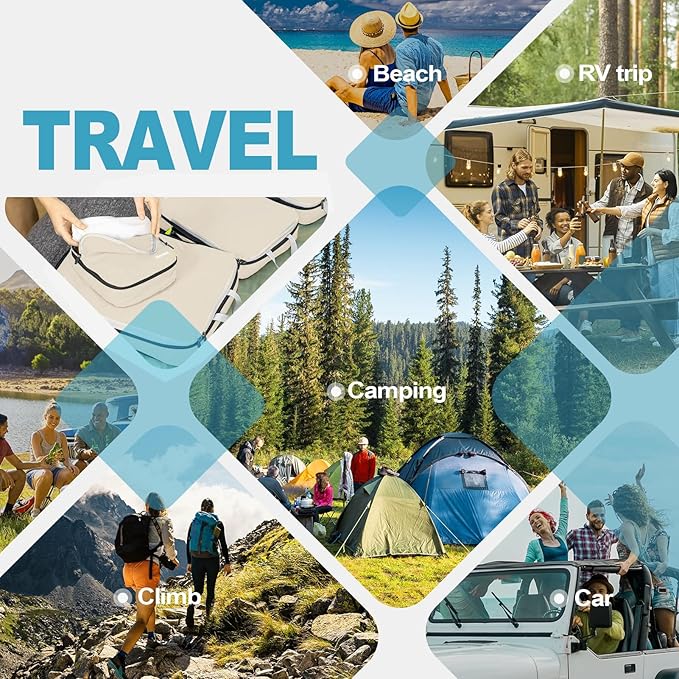 Gonex Compression Packing Cubes, 3pcs/4pcs Expandable Storage Travel Luggage Bags Organizers