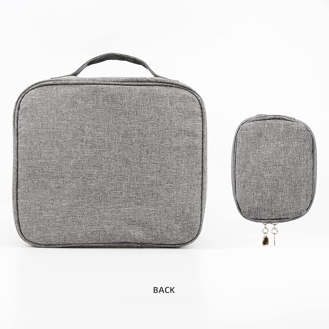 Empty First Aid Bags, Travel Medicine Bag, Medical Supplies Organizer Bag, Portable Kit for Traveling, Car, Home, Camping, Office, Hiking, Outdoor (Cationic Grey)