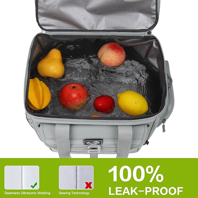 36L Large Soft Cooler Insulated Cooler Bag Soft Sided Collapsible Coolers for Travel, Camping, Beach. Leakproof, Waterproof, Expandable, 36L