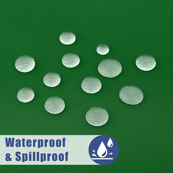 Spandex 8 Foot Rectangle Table Cloth 2 Pack, Elastic Fitted Tablecloths for Picnic, Stretch Washable Patio Table Cover for Outdoor, Camping, Banquet and Parties (Emerald Green, 30"x96")