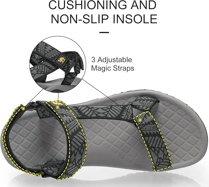 CAMEL CROWN Hiking Sport Sandals for Men Anti-skidding Water Sandals Comfortable Athletic Sandals for Outdoor Wading Beach