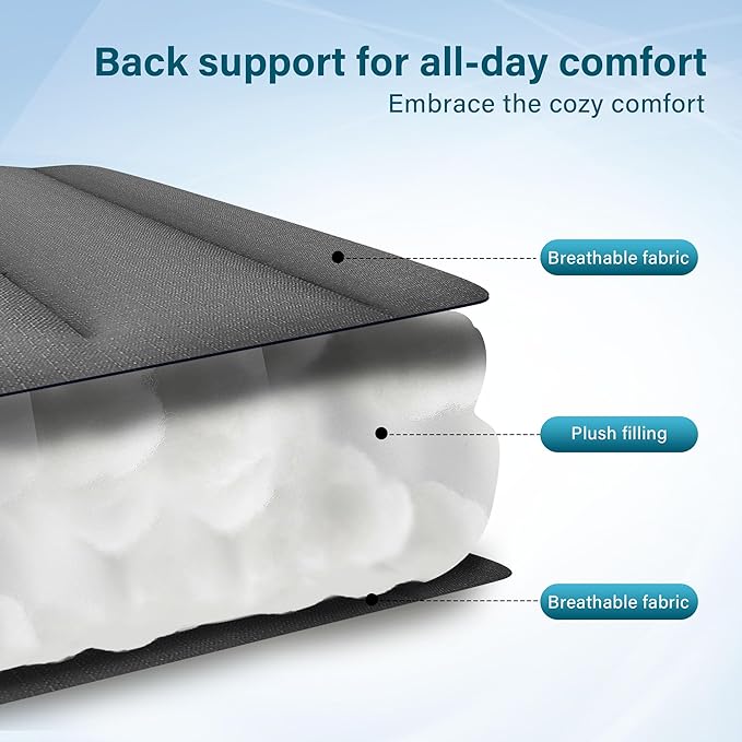 MFSTUDIO Zero Gravity Chairs, Oversized Patio Recliner Chair, Padded Folding Lawn Chair with Cup Holder Tray, Support 400lbs, Cyan