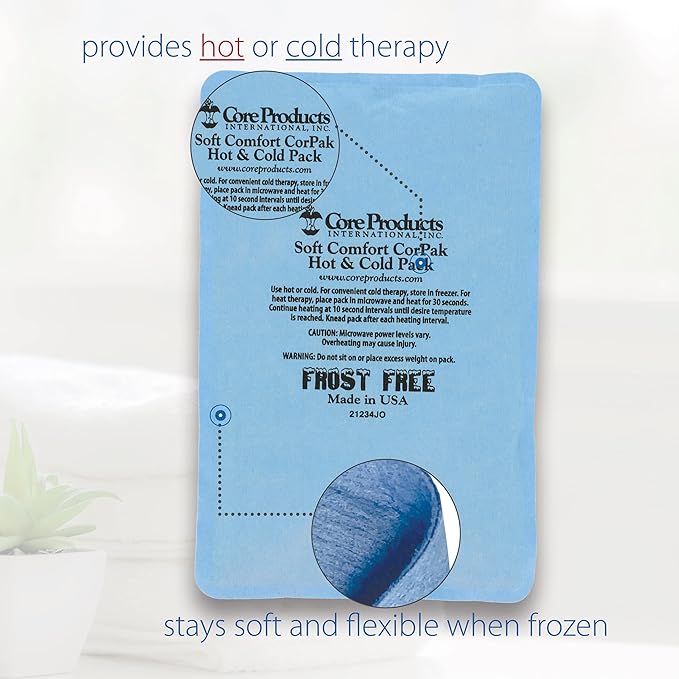 Core Products Soft Comfort CorPak, No Frost Hot and Cold Therapy Pack - 6" x 10", Made in The USA