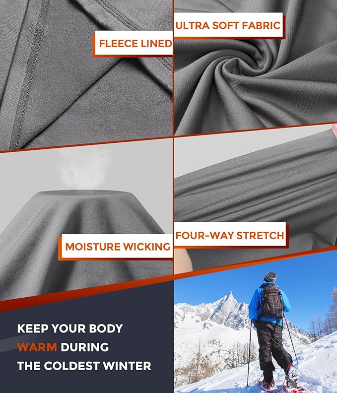 CL convallaria Thermal Underwear Long Johns Set Mens Winter Gift Hunting Gear Sport Base Layer Bottom Top