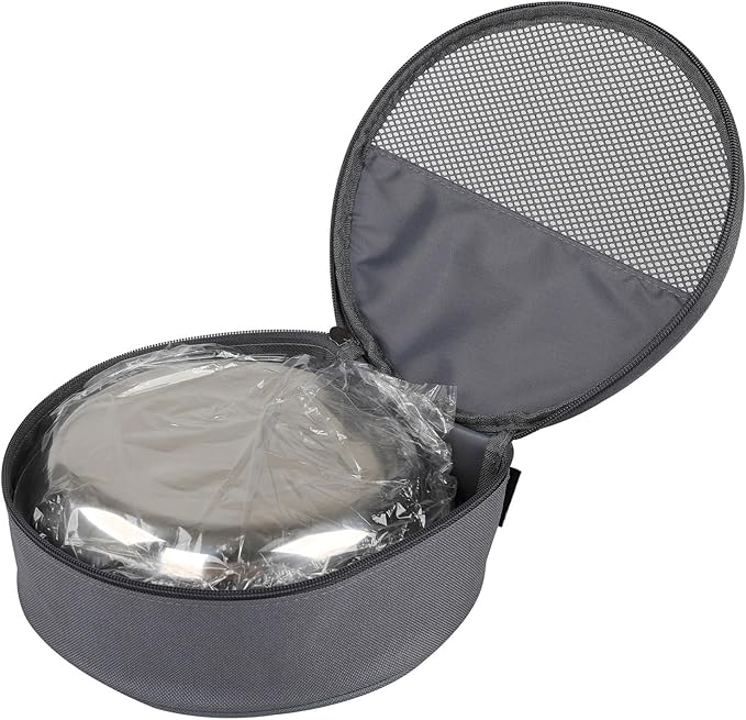 Round Plate Carriers Bag with Zippers and Handle for Outdoor Camping Tableware Storage Dish Organizers Picnics Plate Bag