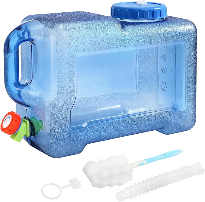 ZOOFOX 3.17 Gallon Water Jug with Spigot, BPA Free Water Container, No Leakage Portable Emergency Water Tank for Outdoor Hiking Camping Picnic Supplies