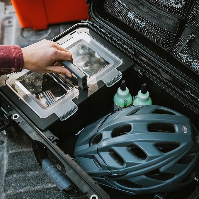 NANUK Trail 30 – 28.5L (7.5-Gallon) Waterproof Storage Box – Wheeled and Modular Cargo Case for Camping, Fishing, Hunting & Outdoor Storage - Dustproof and Impact Resistant (22" x 14" x 9") – Orange