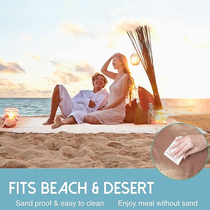 Tiny Land Picnic Blankets, 2 in1 Double Layer Waterproof Mat + Blanket, Foldable Beach Mat,Outdoor Blanket, Portable Camping Blanket, Extra Large Beach Mat, for Camping Park Beach Grass